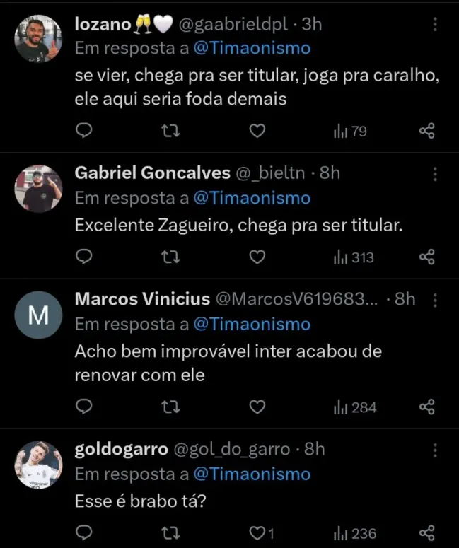 Repercussão via Twitter