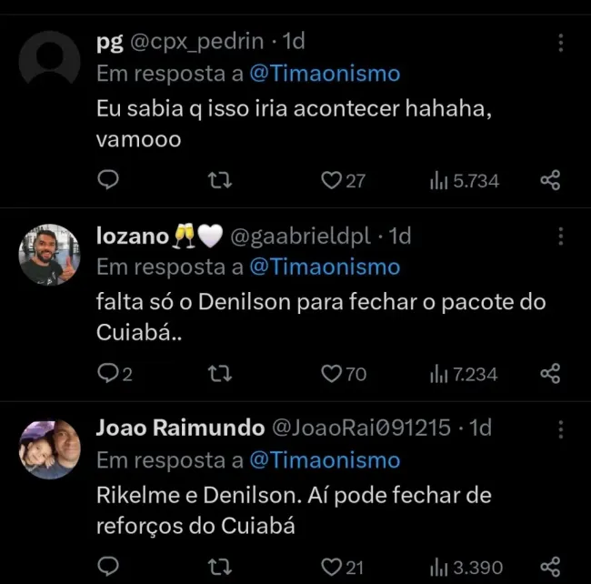 Repercussão via Twitter