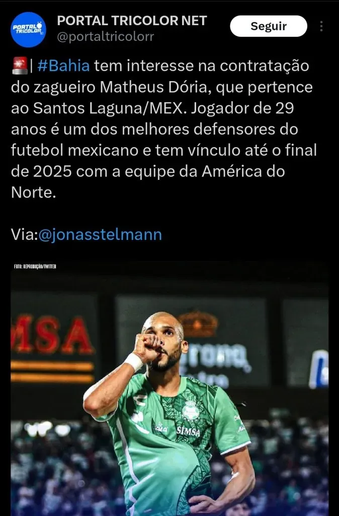 Repercussão via Twitter