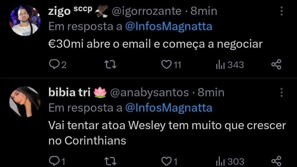 Repercussão via Twitter