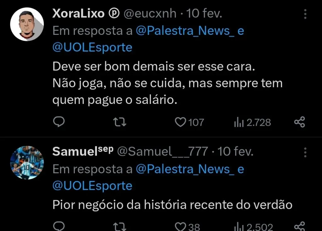 Repercussão via Twitter