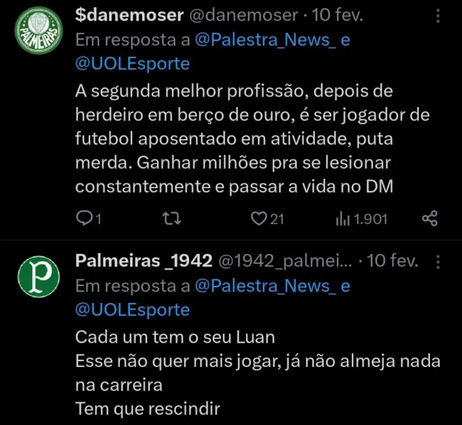 Repercussão via Twitter