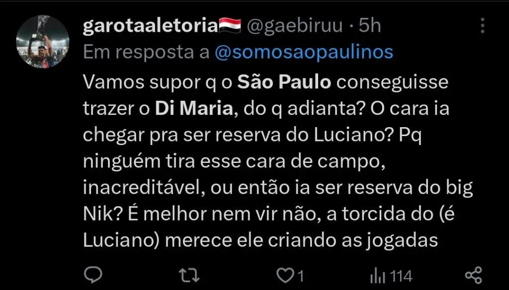 Repercussão via Twitter
