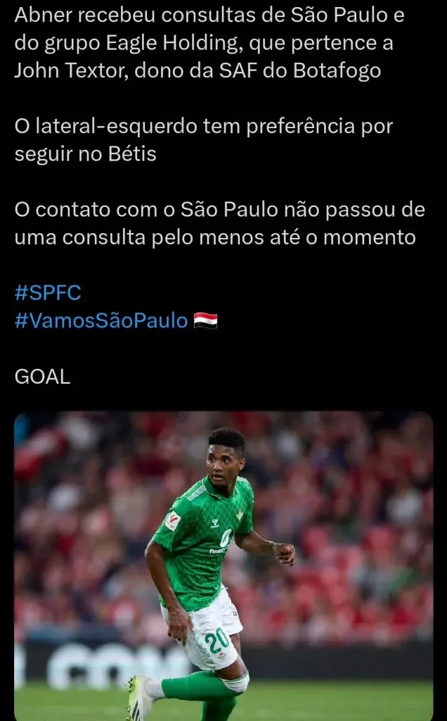 Repercussão via Twitter