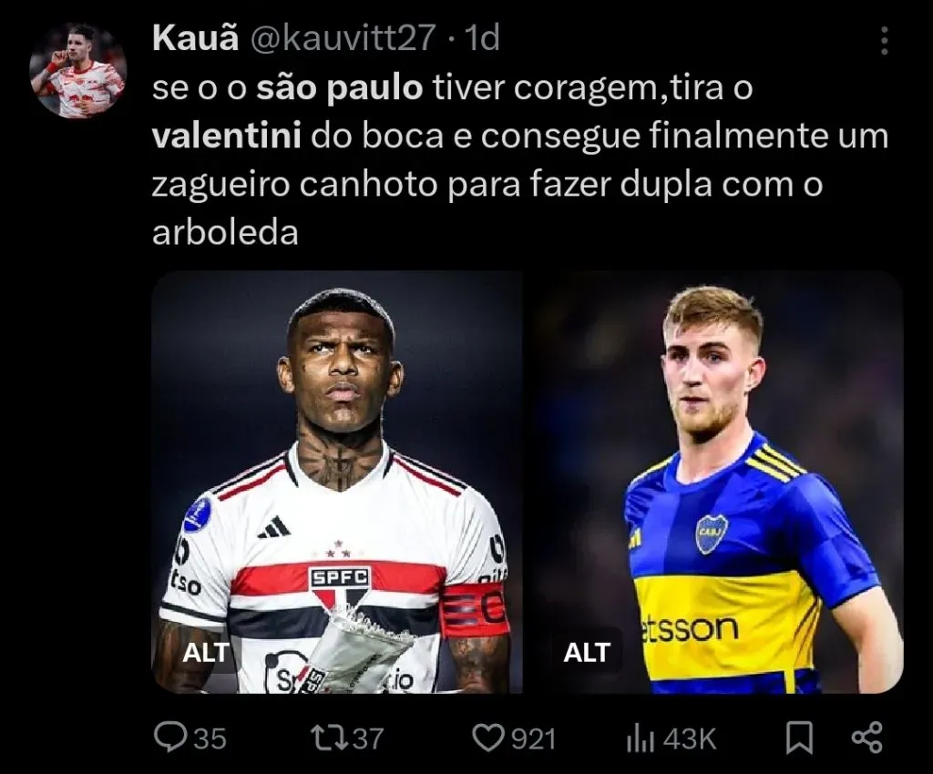 Repercussão via Twitter