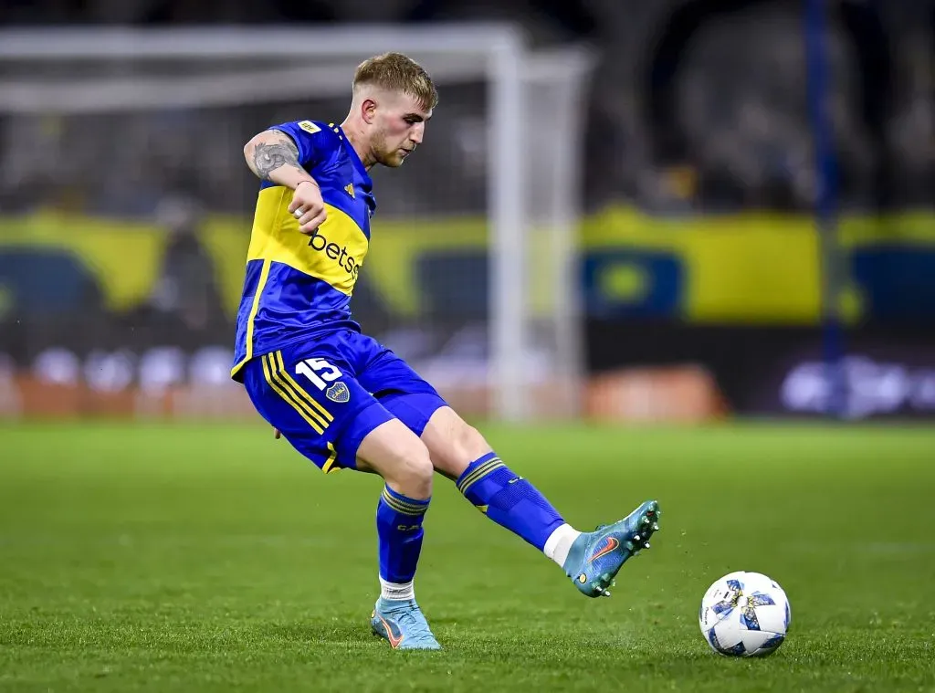 Nicolás Valentini em ação pelo Boca Juniors. (Photo by Marcelo Endelli/Getty Images)