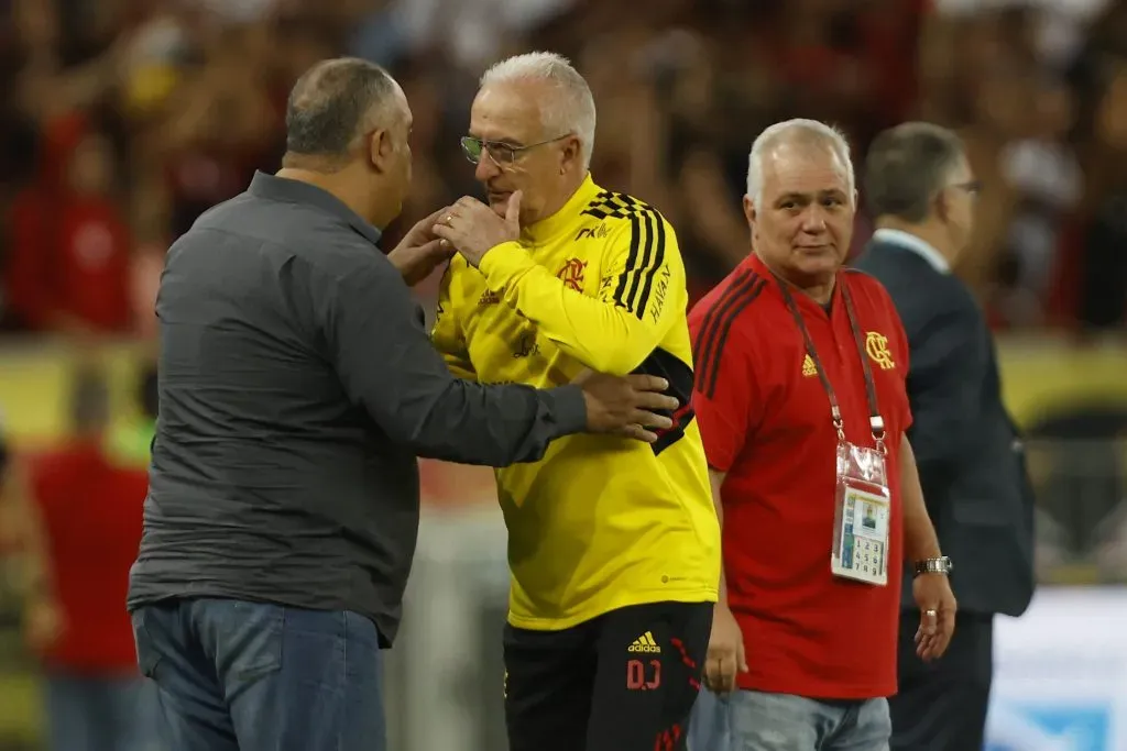 Dorival Júnior e Marcos Braz em 2022. (Photo by Wagner Meier/Getty Images)