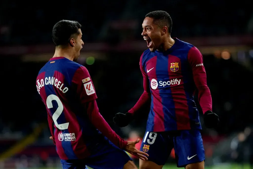 Vitor Roque tem dois gols pelo Barcelona. Foto: Alex Caparros/Getty Images