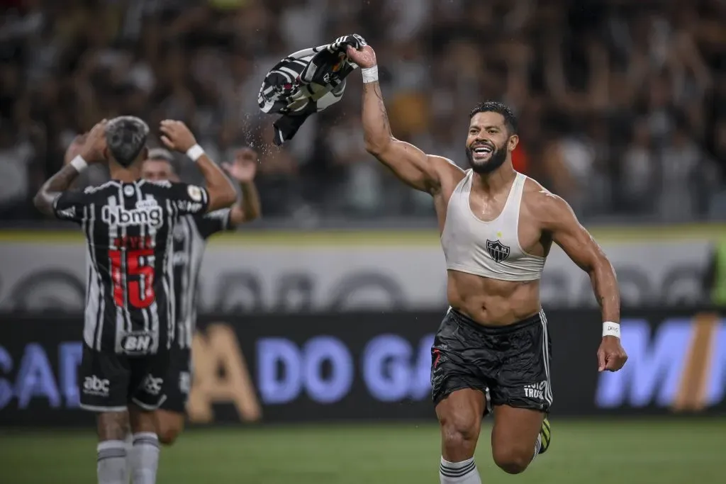 Hulk celebrando gol pelo Atlético Mineiro. (Photo by João Guilherme/Getty Images)