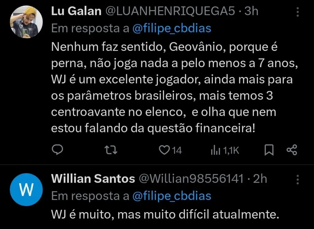 Repercussão via Twitter