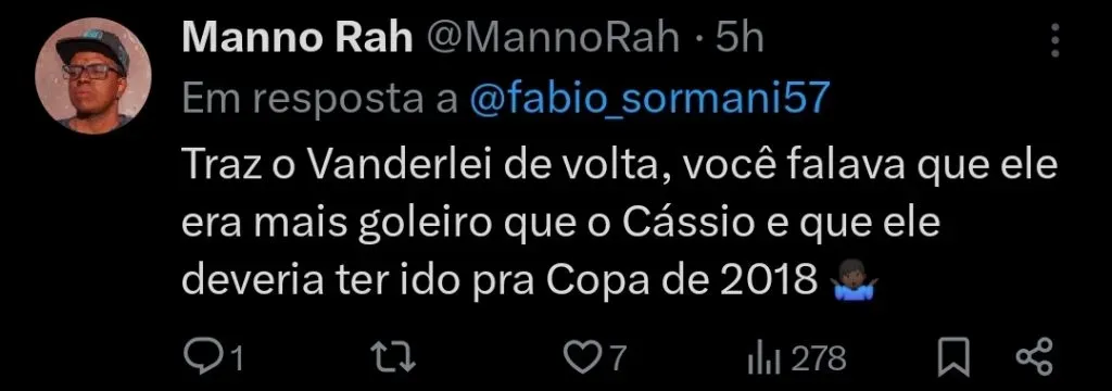 Repercussão via Twitter