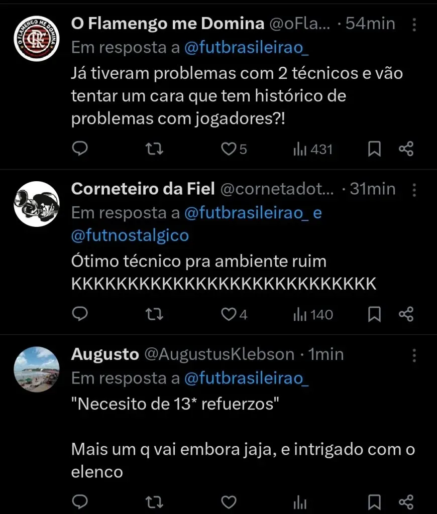 Repercussão via Twitter