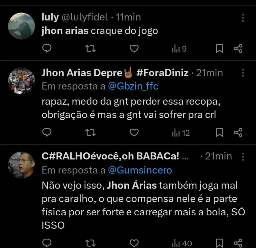 Repercussão via Twitter