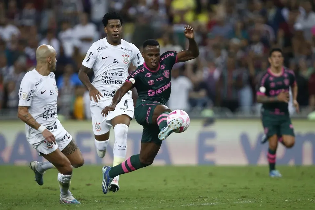 Jhon Arias contra o Corinthians. (Photo by Wagner Meier/Getty Images)