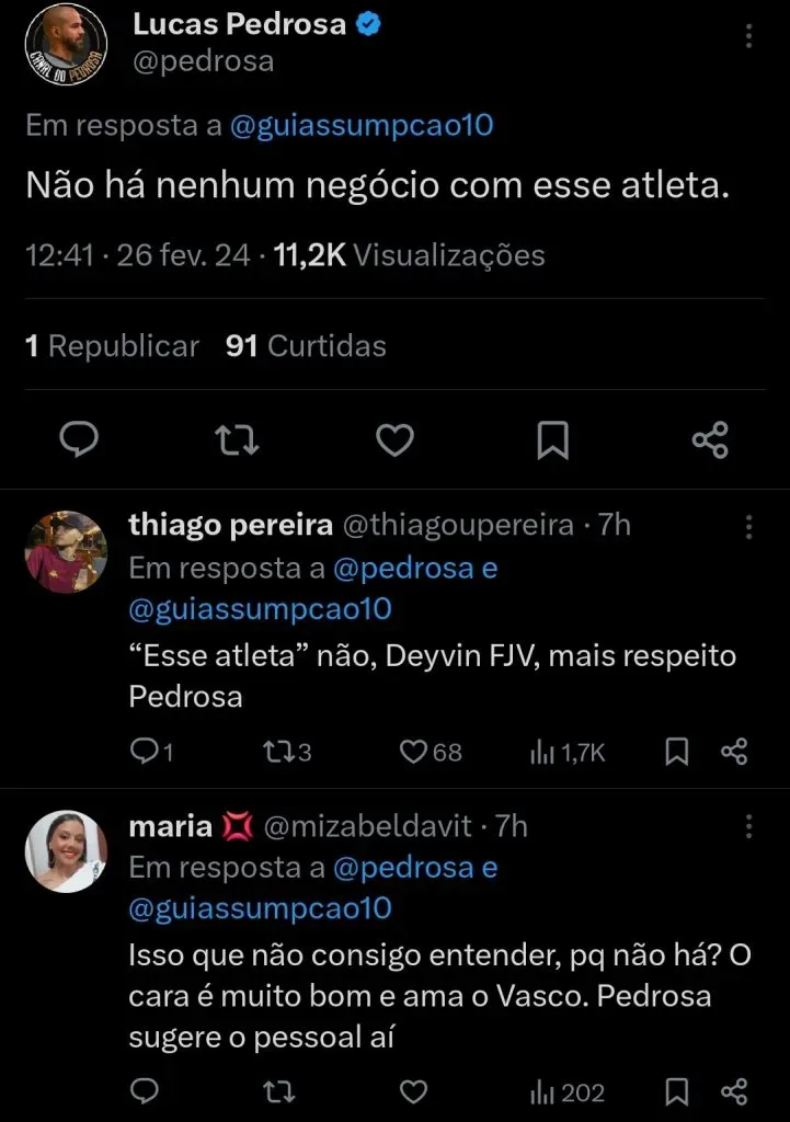 Repercussão via Twitter