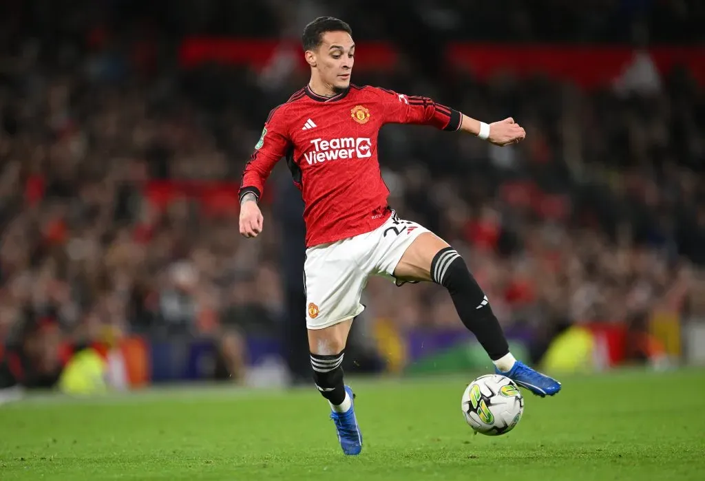 Antony of Manchester United . (Photo by Stu Forster/Getty Images)