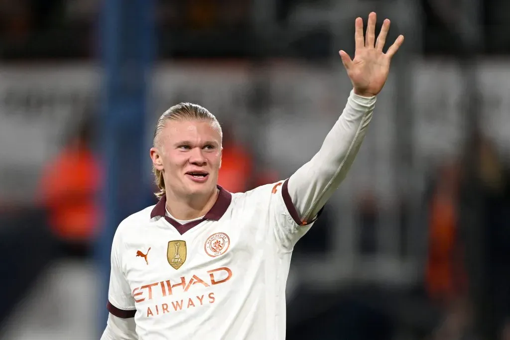 Erling Haaland pelo Manchester City. (Photo by Shaun Botterill/Getty Images)