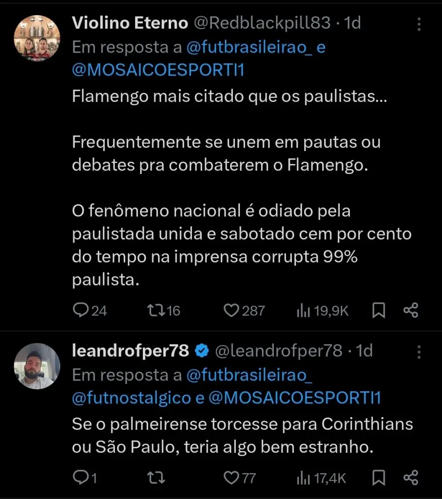 Repecussão via Twitter