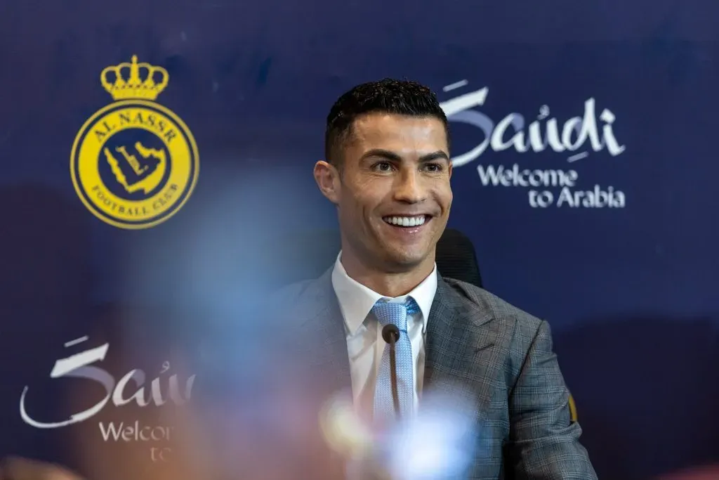 Cristiano Ronaldo in Riyadh, Saudi Arabia. (Photo by Yasser Bakhsh/Getty Images)