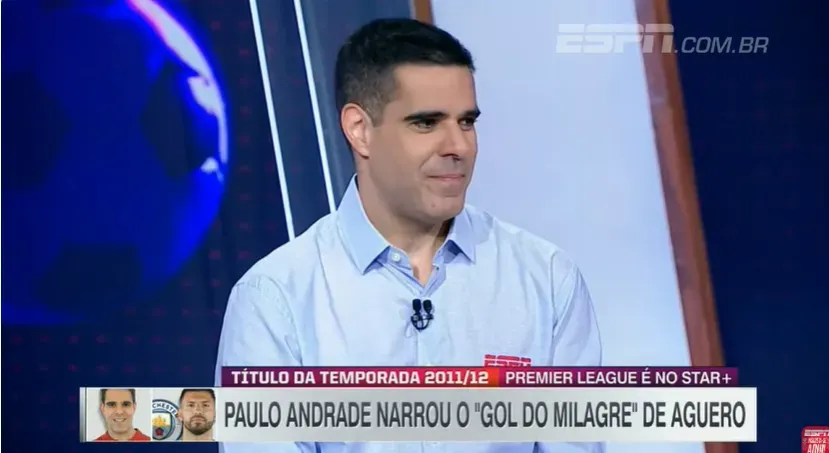 Paulo Andrade troca a ESPN pela Globo | Foto: Reprodução/Youtube/ESPN