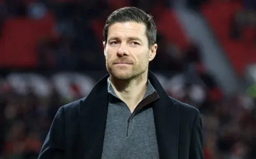 Xabi Alonso, Head Coach of Bayer Leverkusen, . (Photo by Lars Baron/Getty Images)