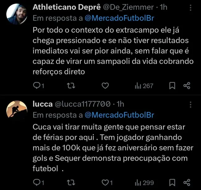 Repercussão via Twitter
