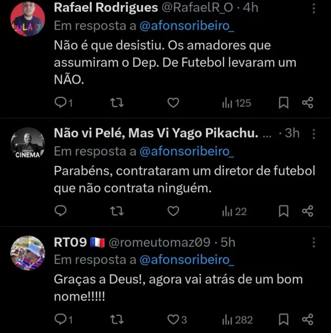 Repercussão via Twitter