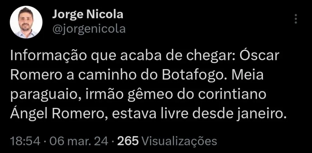 Repercussão via Twitter
