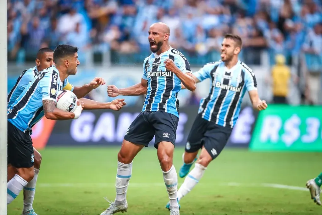 RS – FUTEBOL/GAUCHAO 2023 /GREMIO X YPIRANGA – ESPORTES – Lance da partida entre Gremio e Ypiranga disputada no sabado, na Arena do Gremio, valida segunda partida da Semifinal do Campeonato Gaucho 2023. FOTO: LUCAS UEBEL/GREMIO FBPA