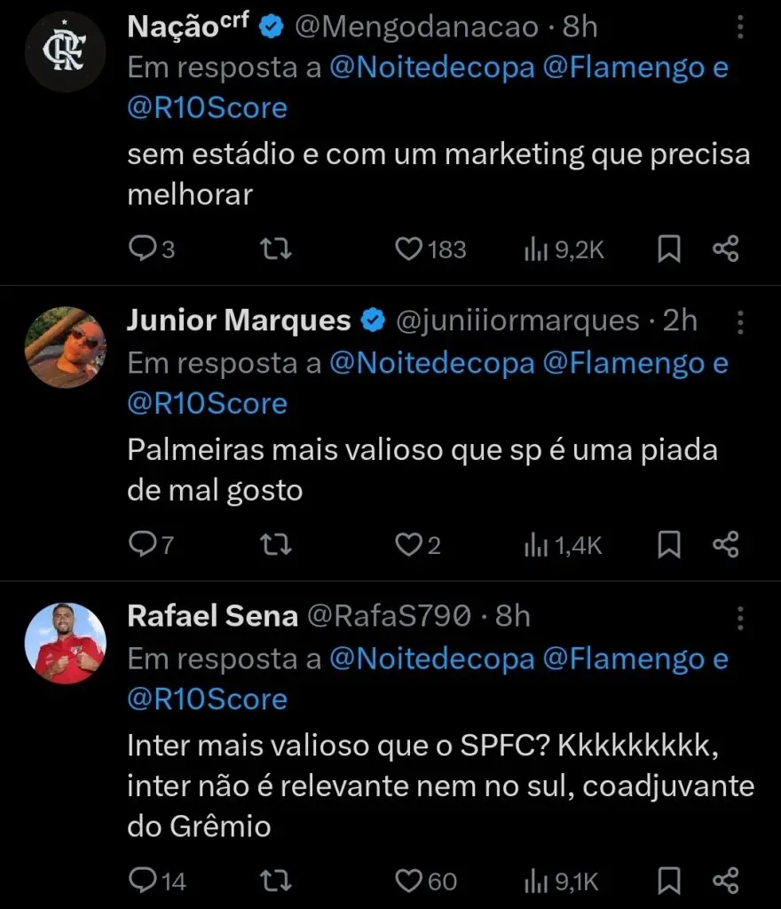 Repercussão via Twitter