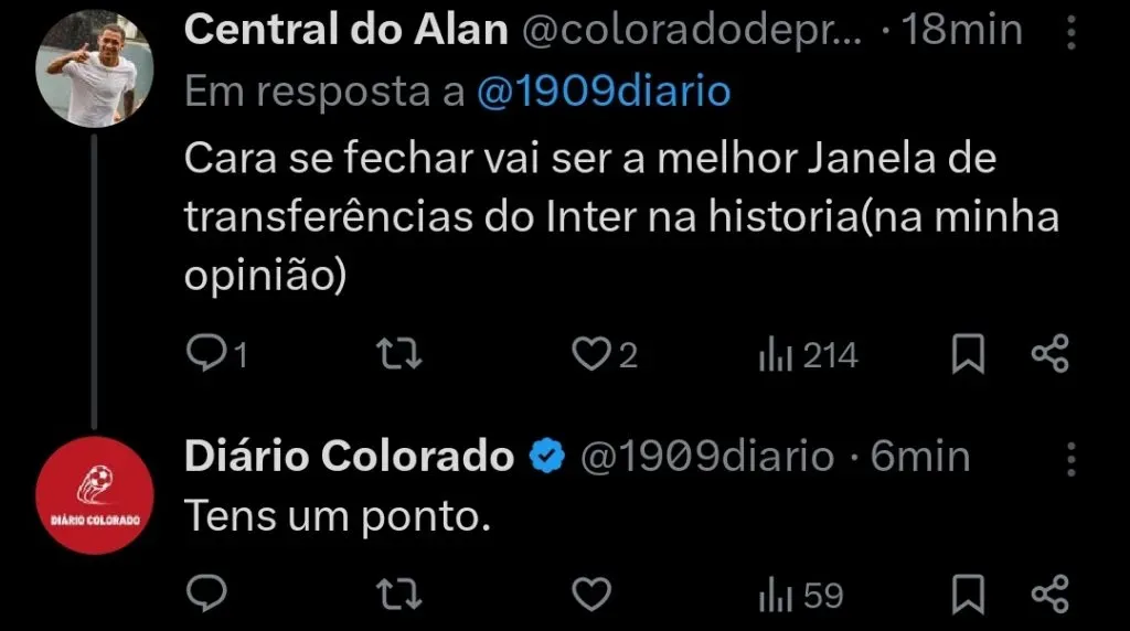 Repercussão via Twitter