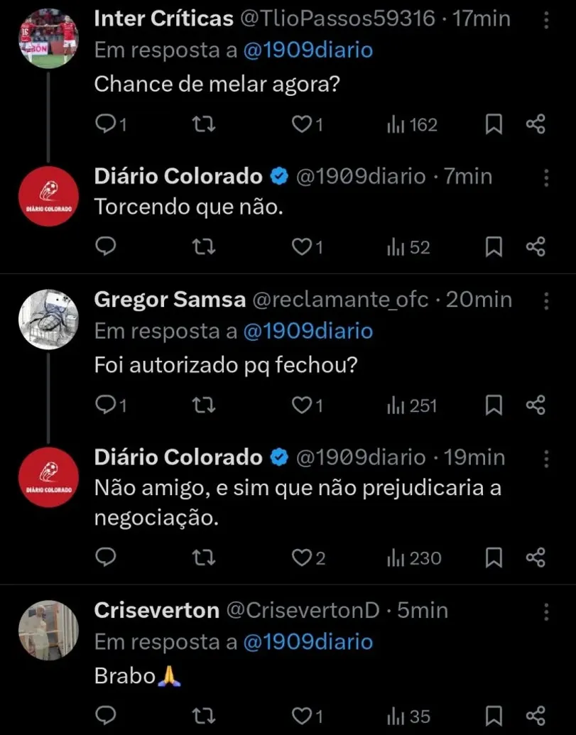 Repercussão via Twitter