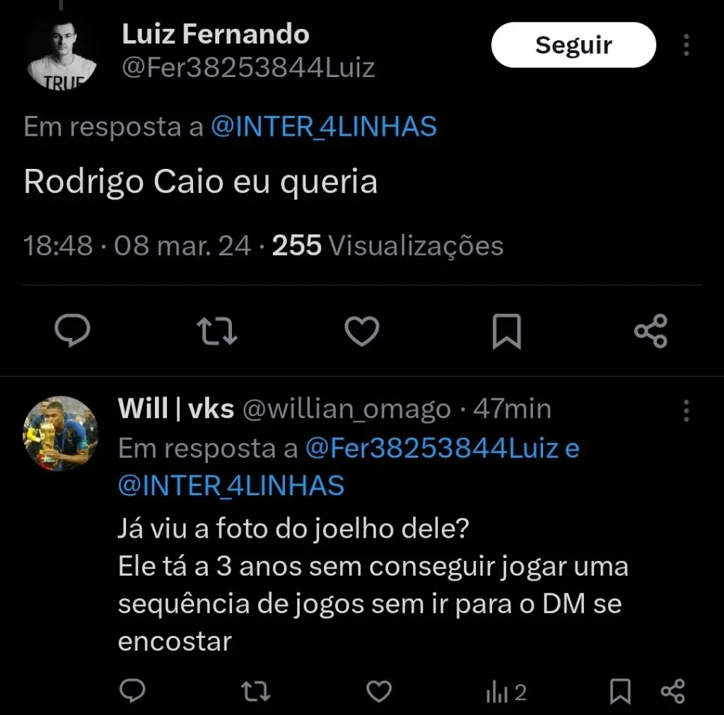 Repercussão via Twitter