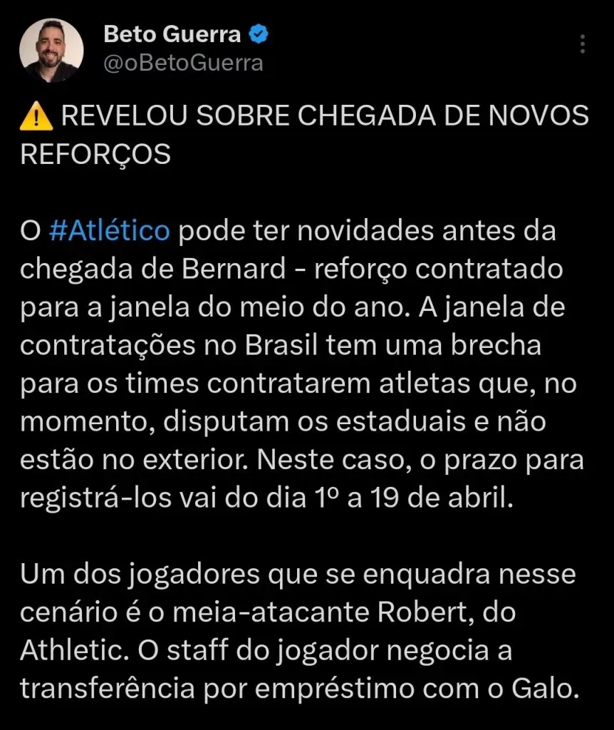 Repercussão via Twitter