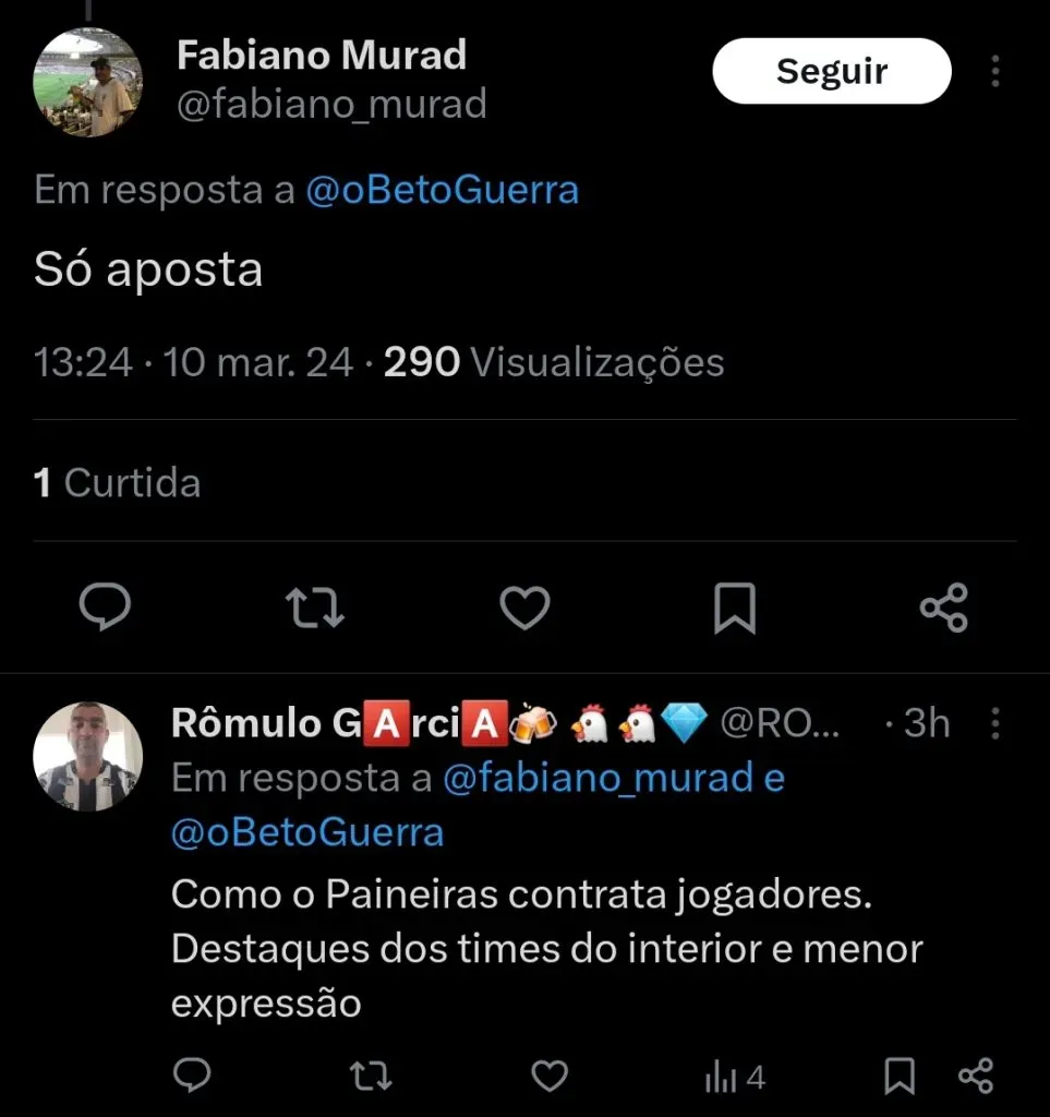 Repercussão via Twitter