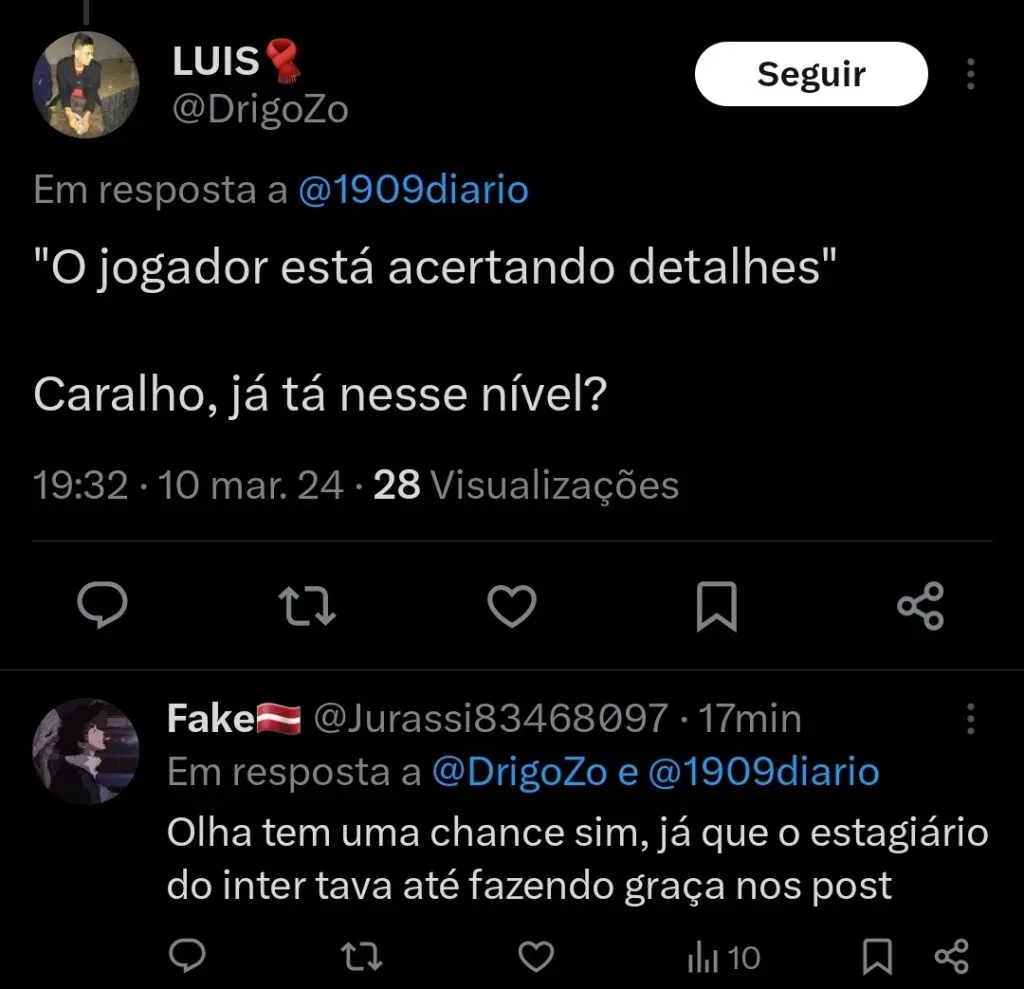 Repercussão via Twitter