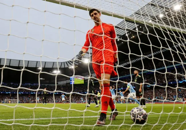 Thibaut Courtois of Real Madrid . (Photo by Clive Brunskill/Getty Images)