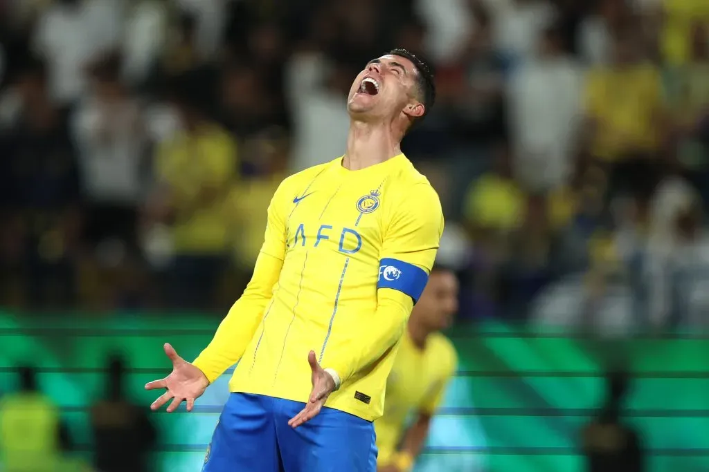 Cristiano Ronaldo perde gol. Foto: Yasser Bakhsh/Getty Images