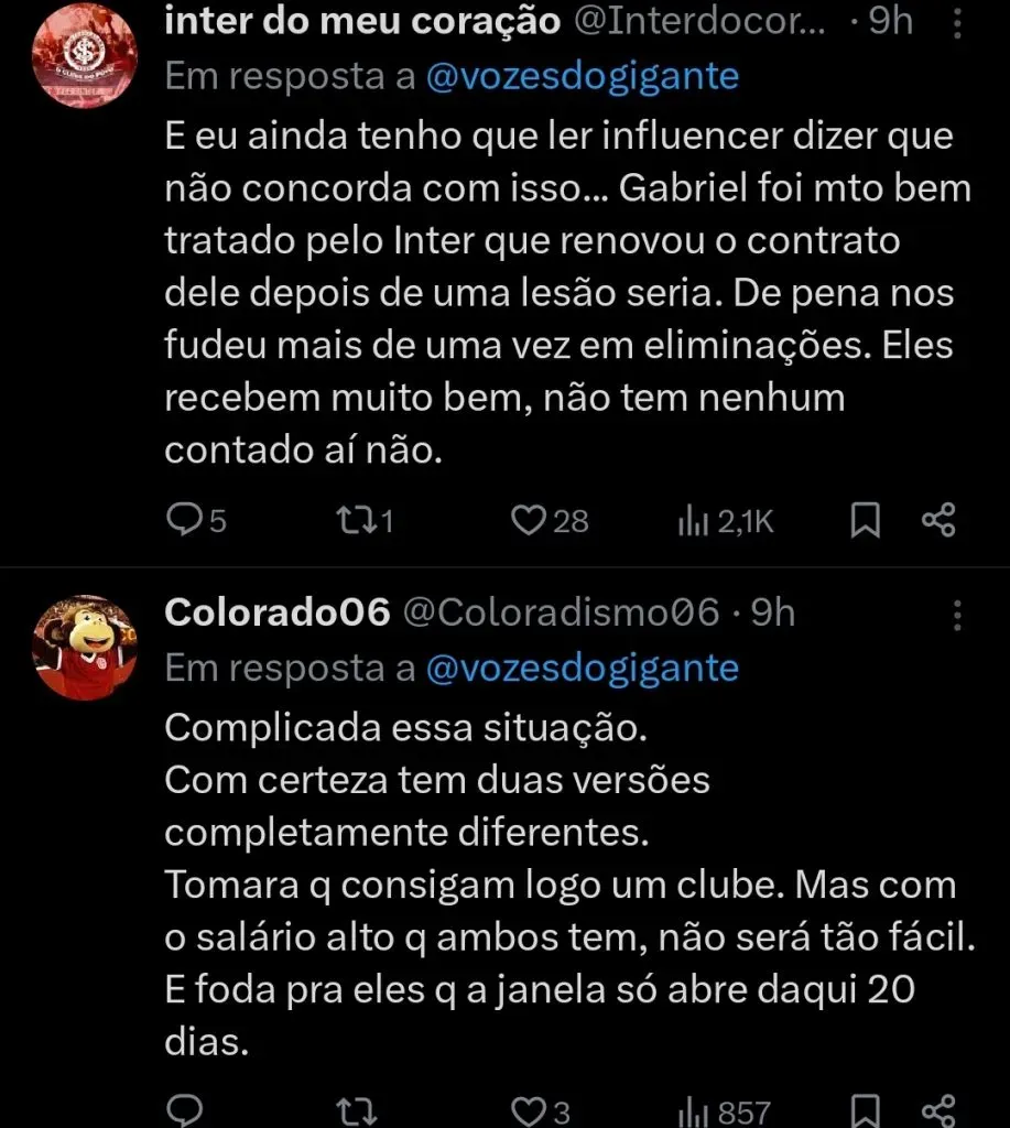 Repercussão via Twitter