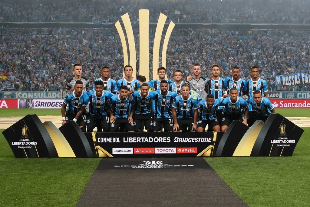 Grêmio campeão da Libertadores em 2017 sob tutela de Renato Portaluppi. (Photo by Buda Mendes/Getty Images)
