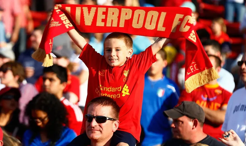 Torcida do Liverpool.  (Photo by Jared Wickerham/Getty Images)