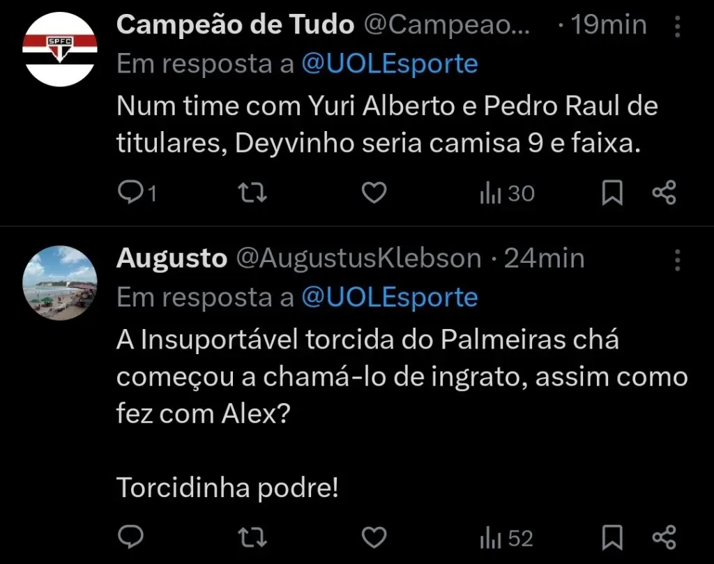 Repercussão via Twitter