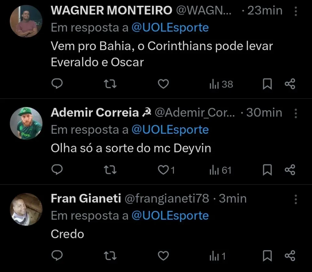 Repercussão via Twitter