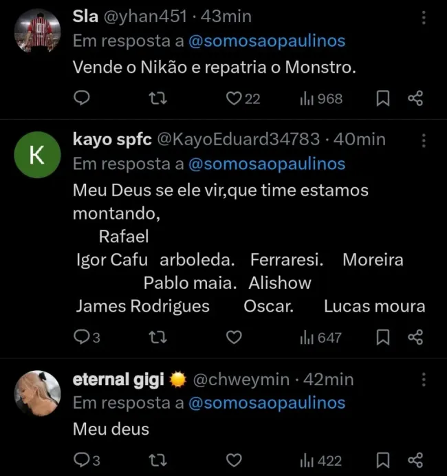 Repercussão via Twitter