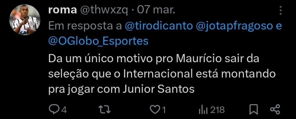 Repercussão via Twitter