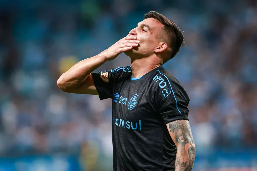 Cristaldo em ação pelo Grêmio. Foto: Maxi Franzoi/AGIF