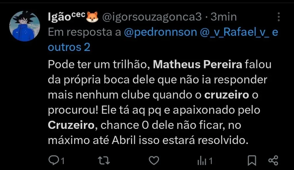 Repercussão via Twitter