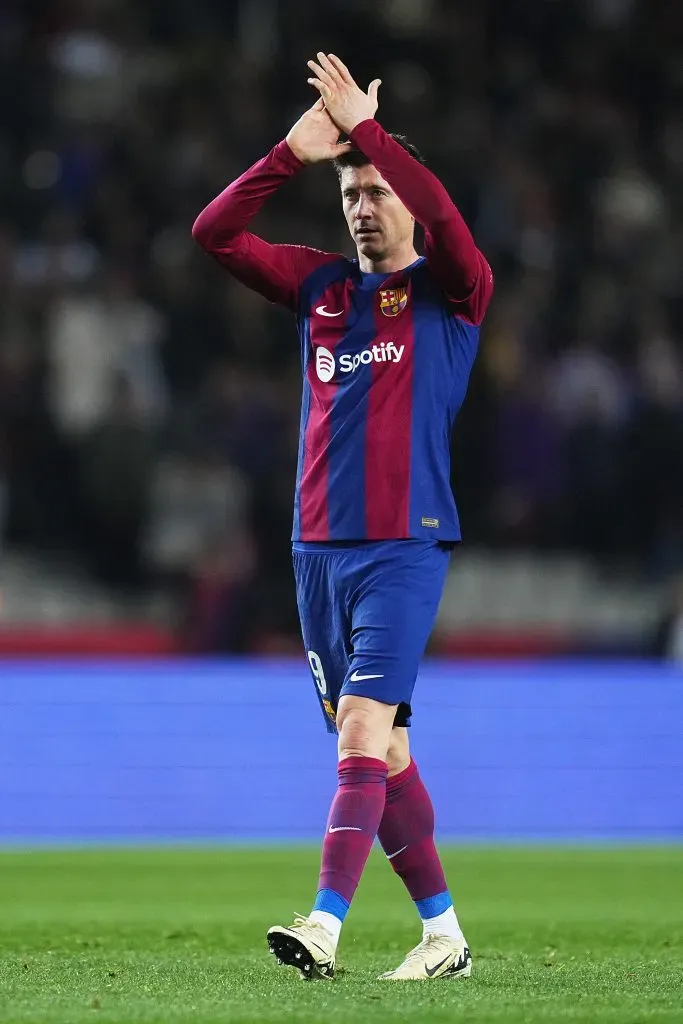 Lewandowski ainda tem 2 anos de contrato com o Barcelona. Foto: Alex Caparros/Getty Images