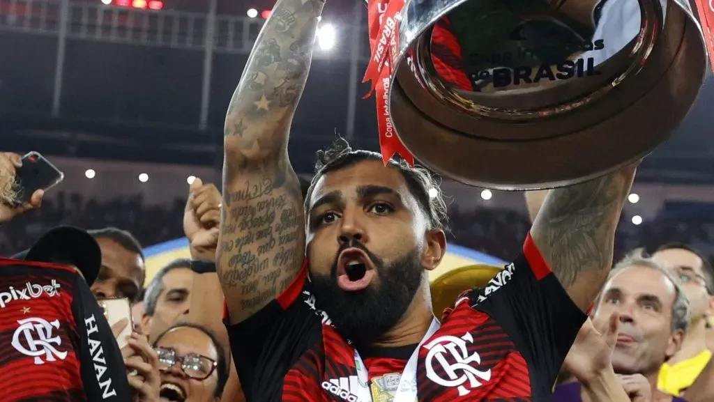 Gabigol com o título da Copa do Brasil. (Photo by Buda Mendes/Getty Images)