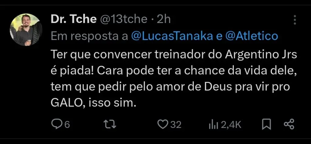 Repercussão via Twitter